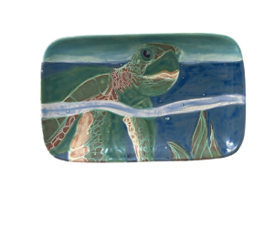 Las Vegas Swimming Turtle Plate