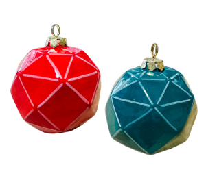 Las Vegas Jewel Toned Faceted Ornament