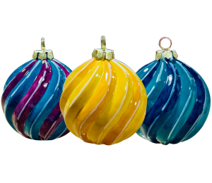 Las Vegas Jewel Toned Spiral Ornament